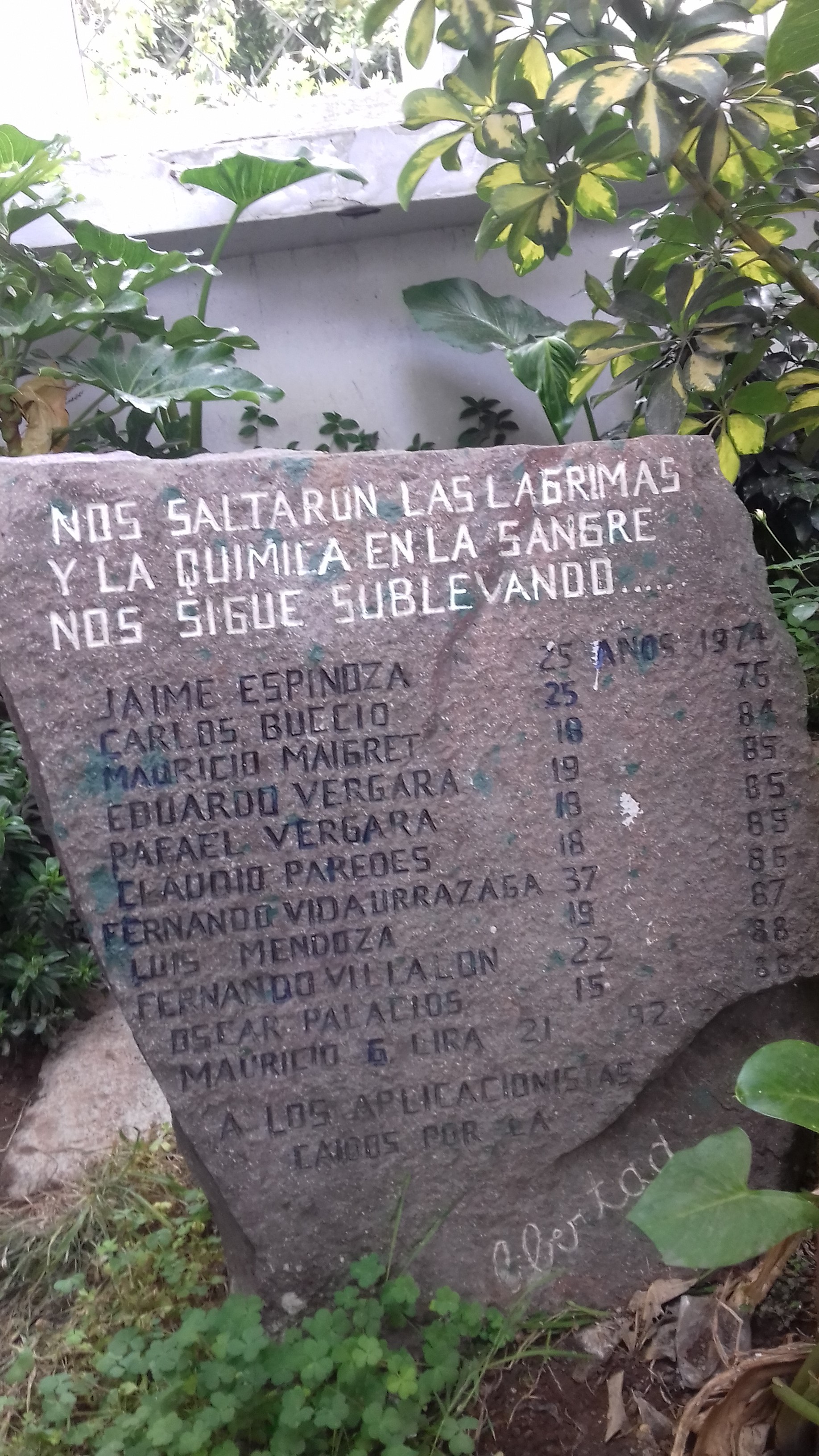 Memorial a los estudiantes del Liceo de Aplicación Memorial a los estudiantes del Liceo de Aplicación
