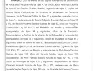 Resolución de la Corte de Apelaciones de Santiago
