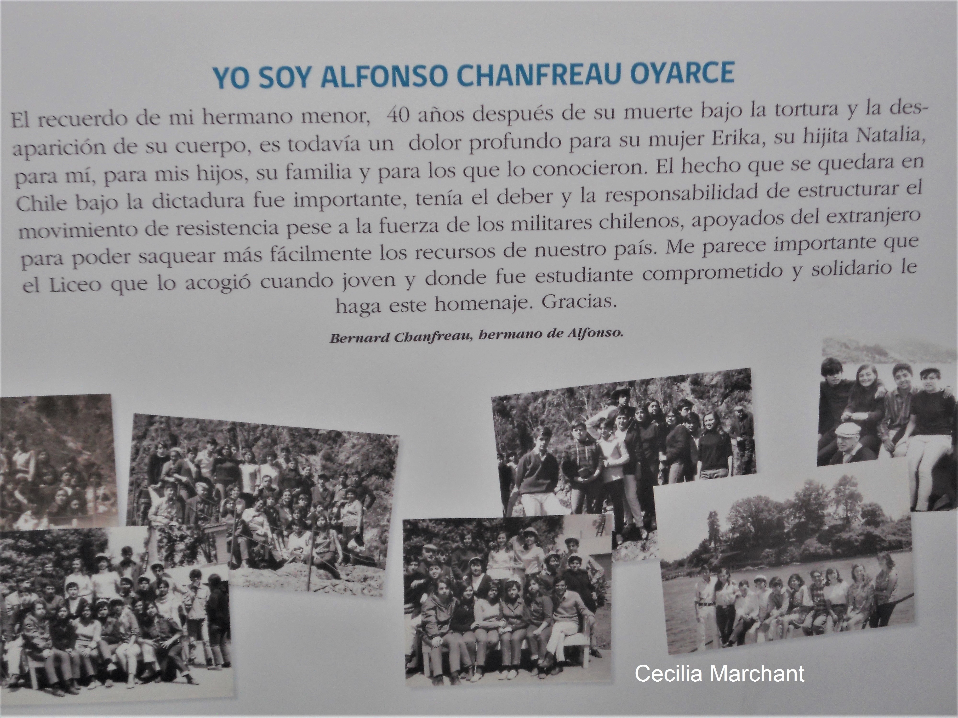 Exposición "Yo soy Alfonso Chanfreau Oyarce"