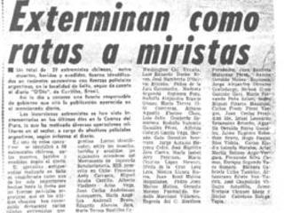 Exterminan como ratas a miristas