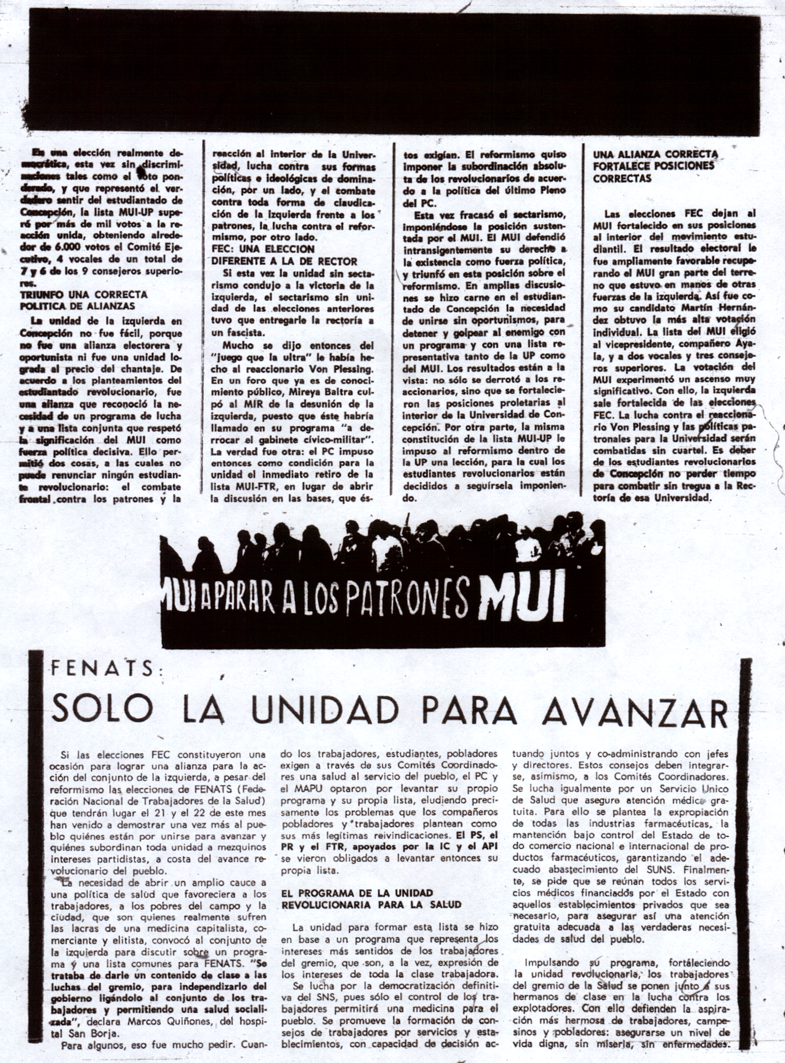 FENATS: Solo la unidad para avanzar FENATS: Solo la unidad para avanzar