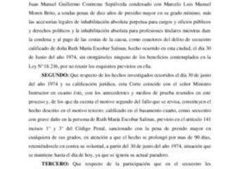 Confirmación de sentencia por delito de secuestro calificado de Ruth María Escobar Salinas