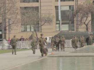 Acción de Londres 38 en La Moneda - Día del Detenido Desaparecido