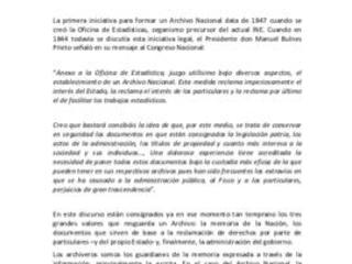 Informe de la conservadora del archivo nacional respecto a la derogación de la ley n°18.771 a la comisión de DD.HH. y pueblos originarios de la cámara de diputados