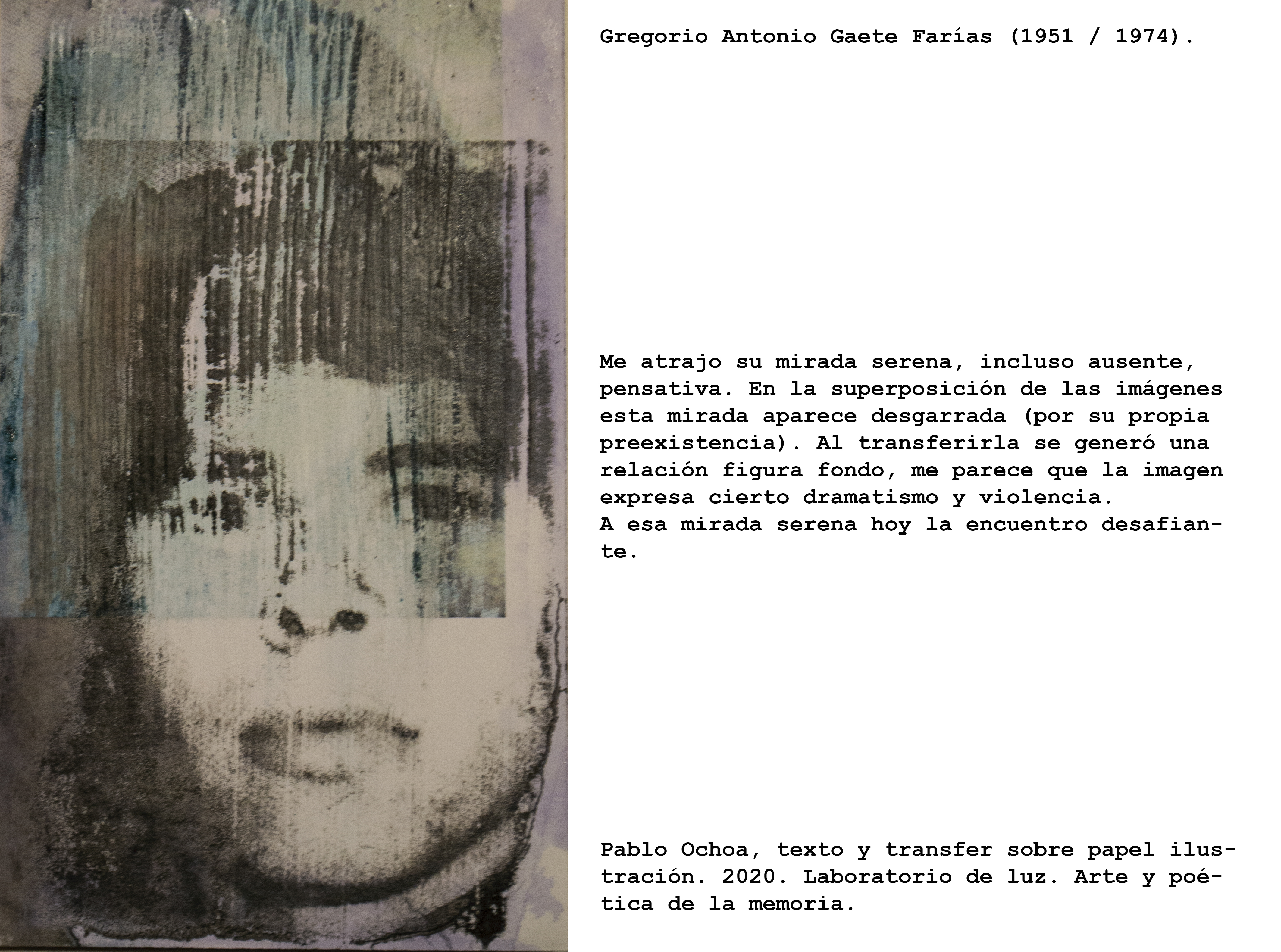 Gregorio Antonio Gaete Farías (1951 - 1974) Gregorio Antonio Gaete Farías (1951 - 1974)
